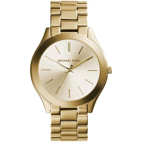 michael kors women's runway gold watch|Michael Kors slim runway watch.